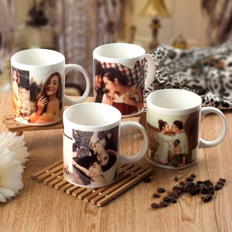 Couples gift DIY photo color-changing LOGO ceramic mug