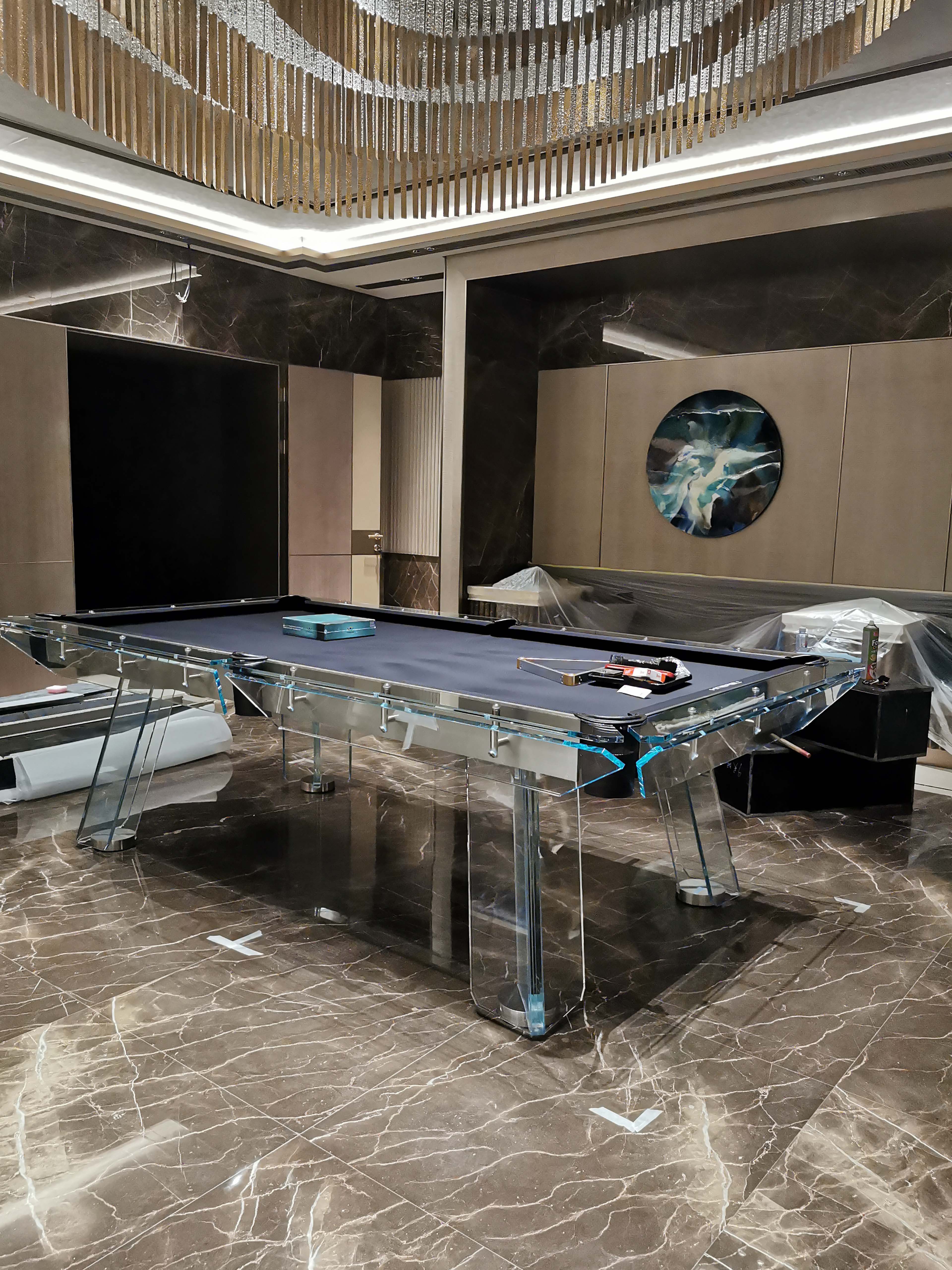 Luxury private custom crystal pool table